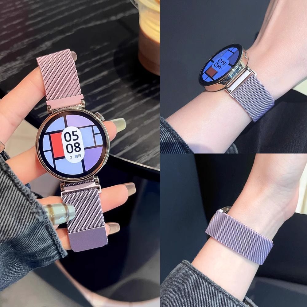 米兰尼斯磁吸GT5适用华为watch4手表带GT3/2金属新款男女通用腕带