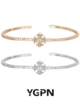 新款莫桑钻鸢尾花手镯女