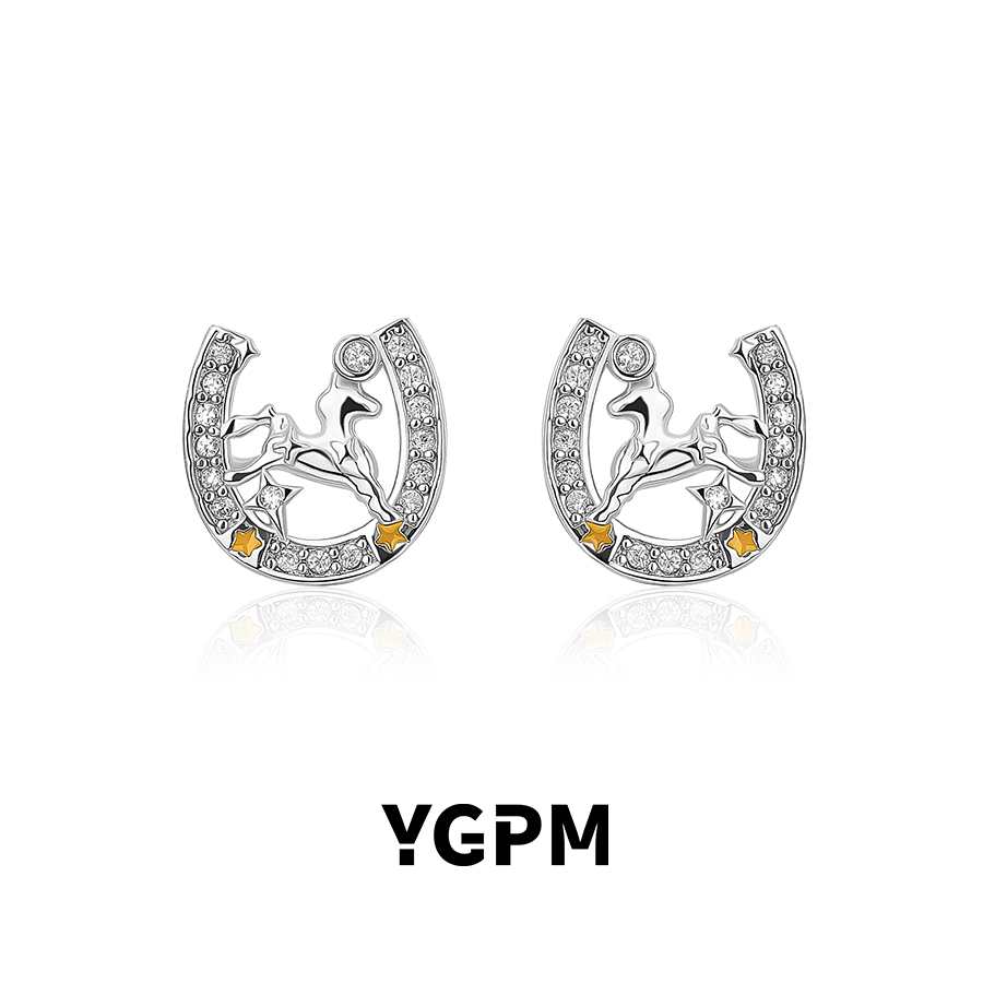 原创天马星空耳钉女925纯银