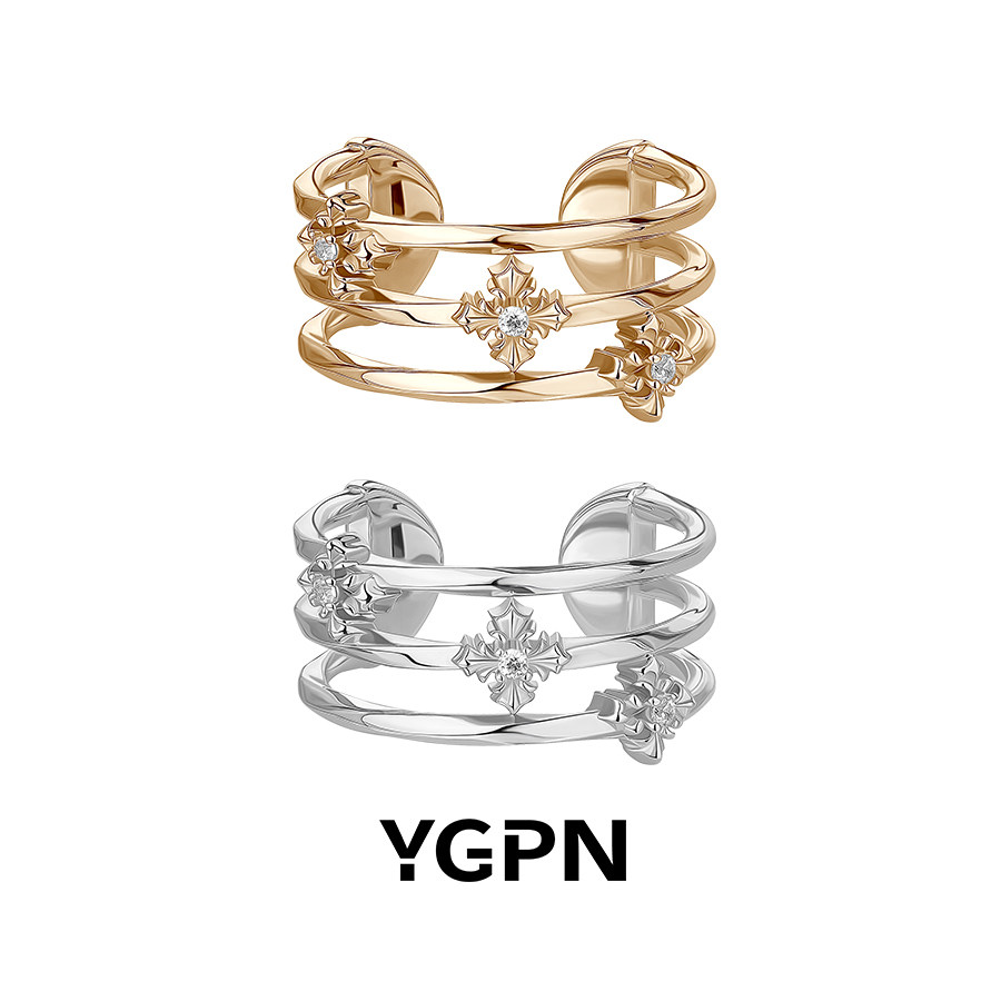 YGPN莫桑钻镂空戒指女款小众设计