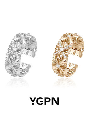 鸢尾花系列戒指女莫桑钻原创