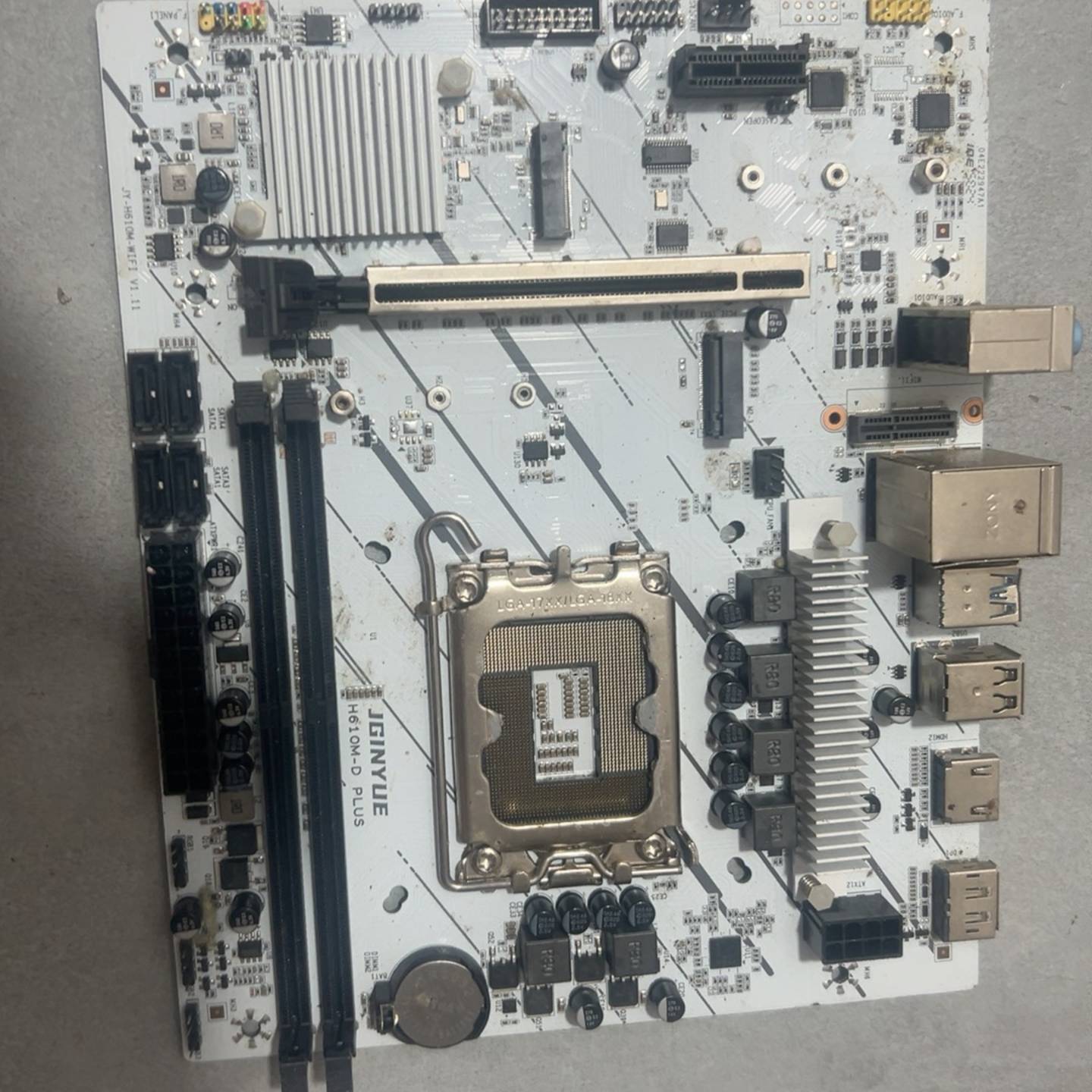可维修精粤H610M-D PLUS主板，件，实物拍的，接口齐全图片
