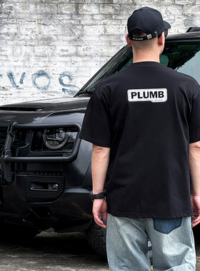 EYE OF STARK x PLUMB 300g重磅纯棉短袖t恤男黑圆领宽松百搭上衣
