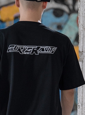 EYE OF STARK x FURY 夏季300克重磅纯棉T恤男女宽松圆领体恤短袖