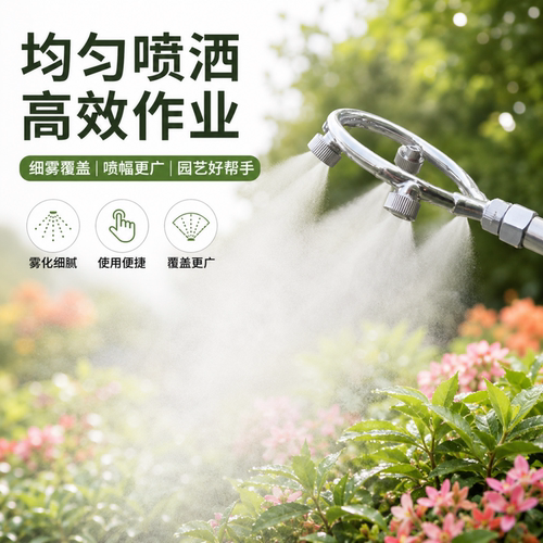 压雾化圆形喷头电动喷雾器喷雾头打药五孔环形喷头不锈钢喷雾头