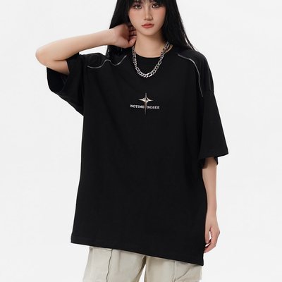 EAT十字星标设计感短袖男宽松休闲纯棉高品质潮牌T恤2024夏季新款