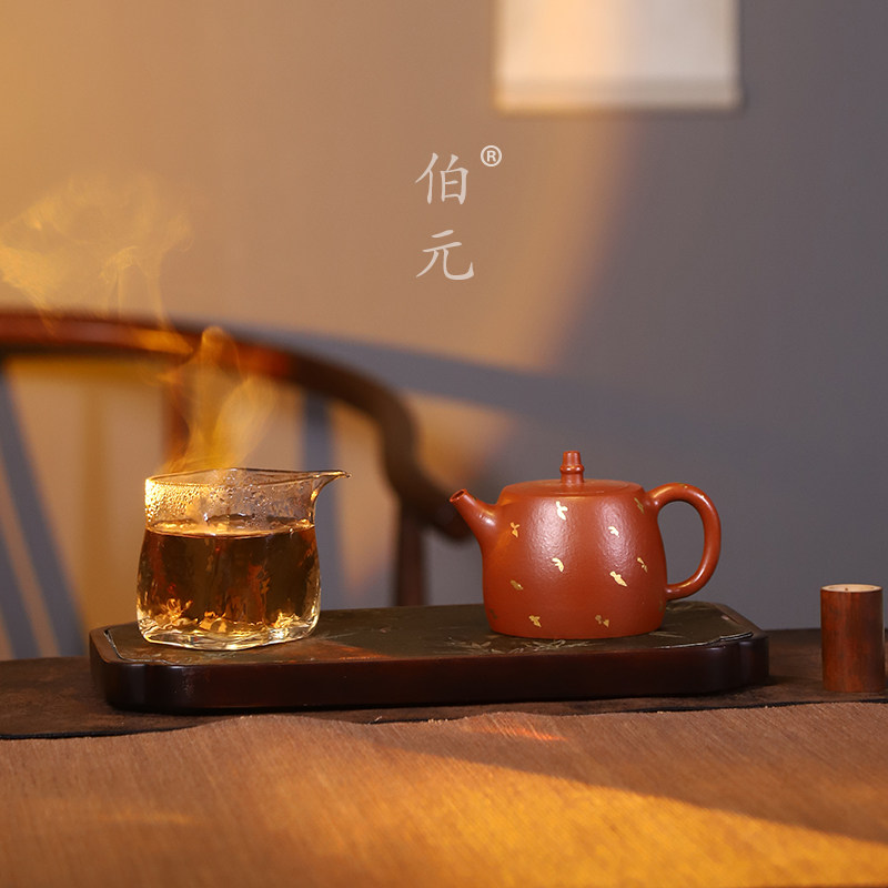 伯元中式紫砂洒金汉铎