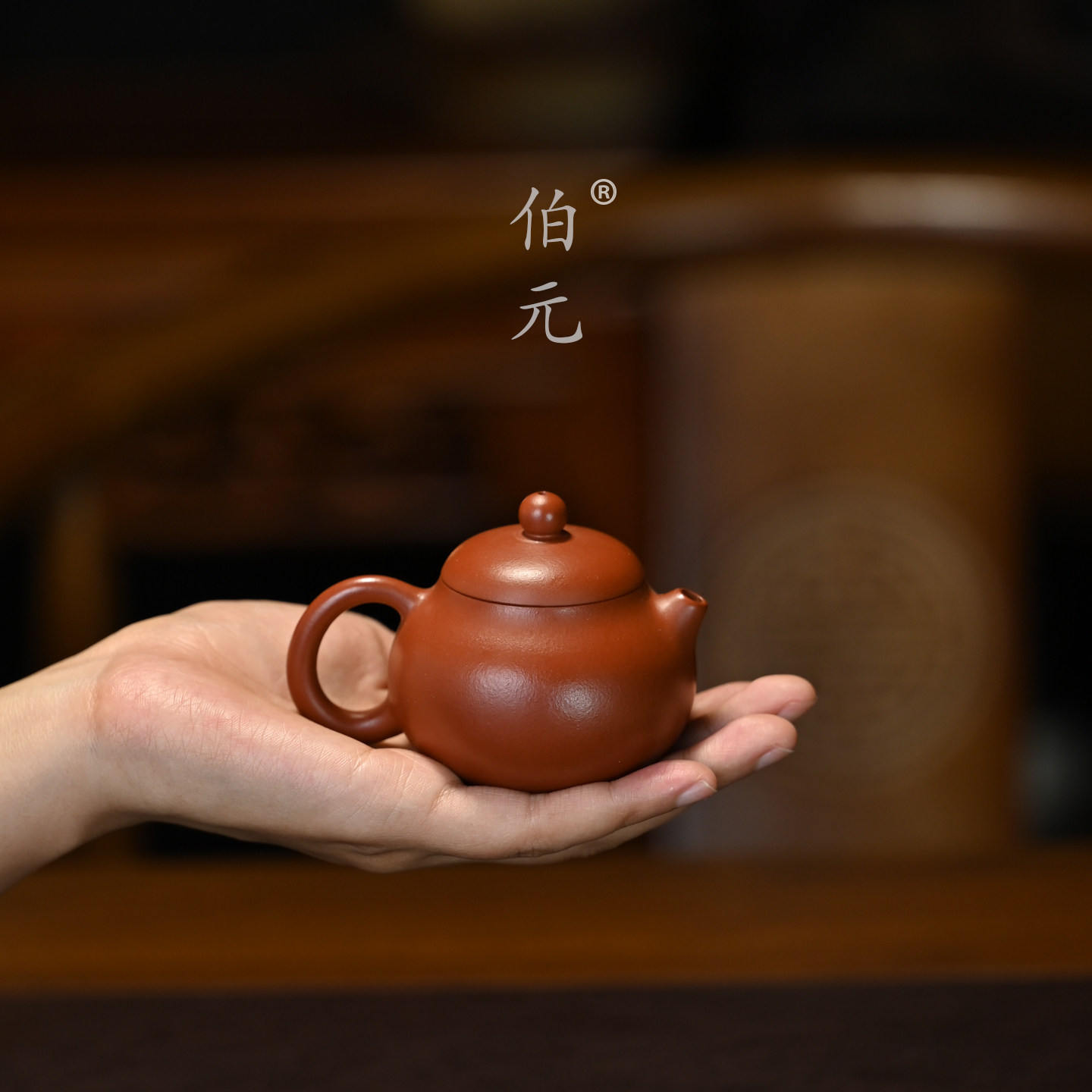 宜兴紫砂壶原矿朱泥文旦全手工小品自用光素功夫茶具泡茶壶 100ml