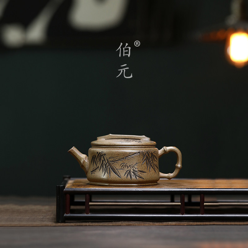 伯元中式紫砂刻绘汉瓦