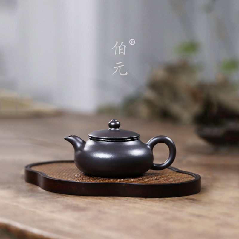 手工虚扁伯元紫砂中式