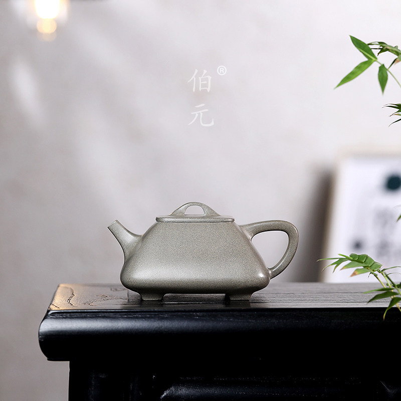 伯元中式紫砂原矿四方石瓢