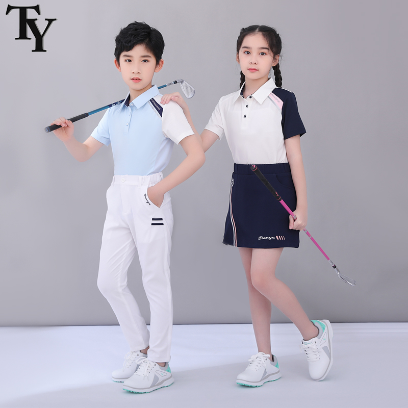 TY儿童短袖速干翻领运动服