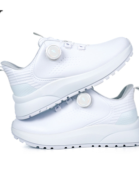 高尔夫球鞋女士旋钮鞋带增高厚鞋底高弹缓震防滑防水运动百搭鞋子