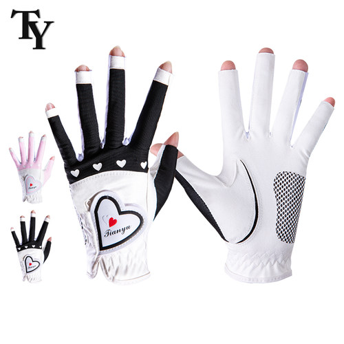 TY高尔夫女手套露指可触屏防滑
