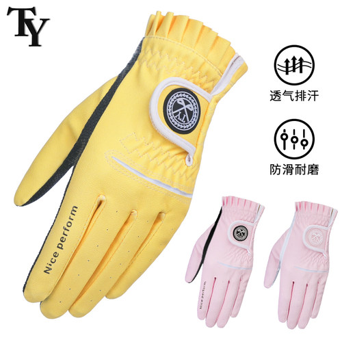 TY高尔夫女手套掌心防滑指间透气