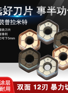 锐蓝双面12刃数控快进给铣刀片HNMG0907ANSN-R重切削普拉米特通装