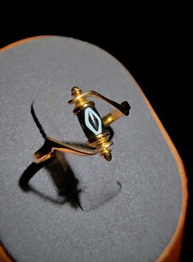 转动天珠金杵刚戒指轻奢高级感复古新中式国风百搭精致气质指戒