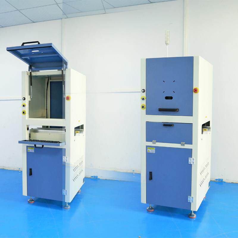 PCB电路板数据采集接驳台自动读取二维码连接贴片机直通传输设备