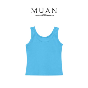 F8610 木岸muan东大门背心高级百搭夏季 定制300克背心女X