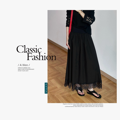 木岸MUAN:《舒芙蕾半裙》“舒芙蕾系列”100棉半身裙女YJ-23876