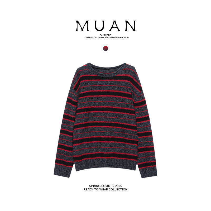 木岸muan勃艮第毛衣定制羊毛302克打底保暖针织衫上衣女D-DG3-175