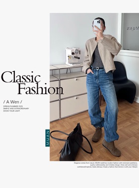 木岸MUAN哥迪小外套短款休闲定制高级棒球百搭外套女CQ-YJ-23987