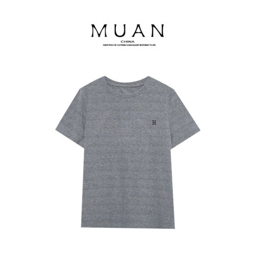 木岸muan中古日记T春秋定制320克双面磨毛短袖上衣女CQ-MJ-F8367