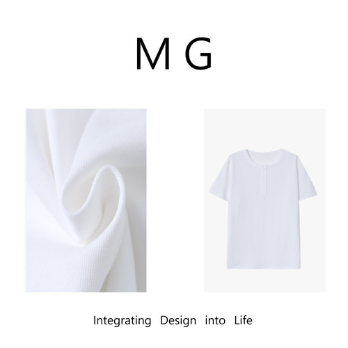 木岸muan海鸥T定制北欧高级简约白色纯色T恤上衣女YJ-23402