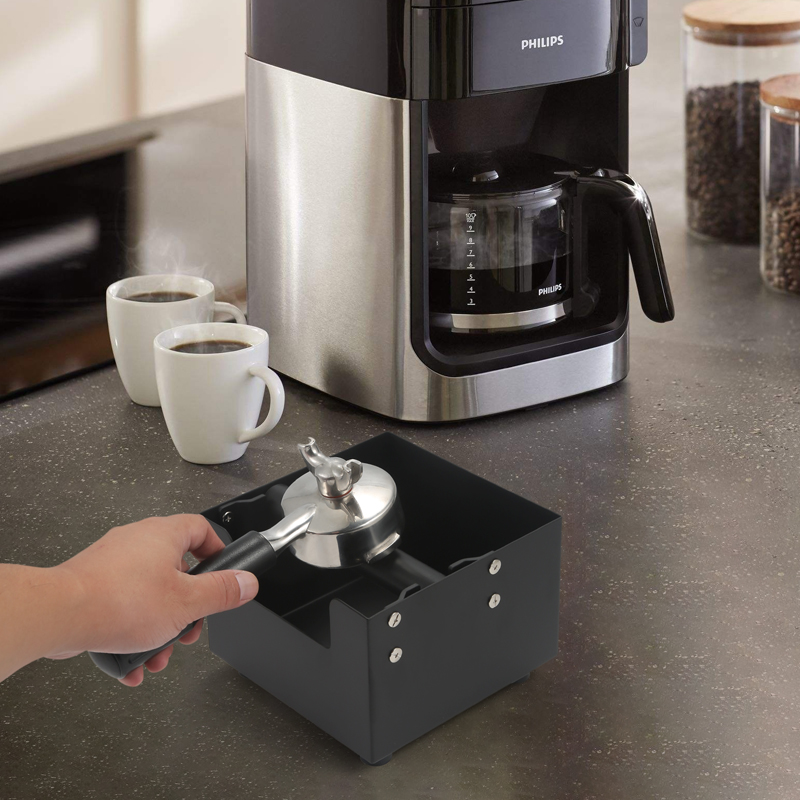 不锈钢咖啡敲渣盒意式咖啡粉渣桶咖啡机敲渣桶配套器具台面垃圾桶