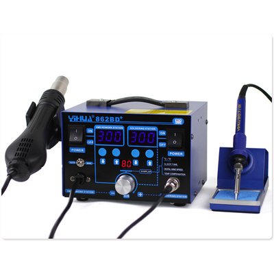 。谊华YIHUA-862BD+二合一热风枪焊台 热风拆焊台 多功能智能数显