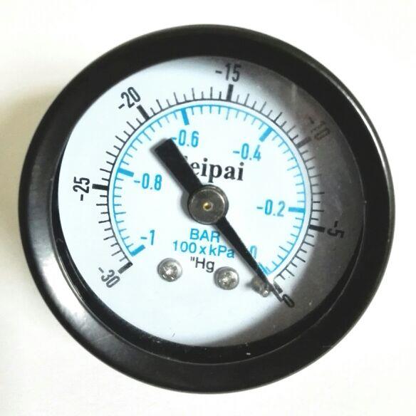 轴向真空表 直径40mm 量程-1bar-0 -100kpa-0 -30hg-0 螺纹1/4bsp