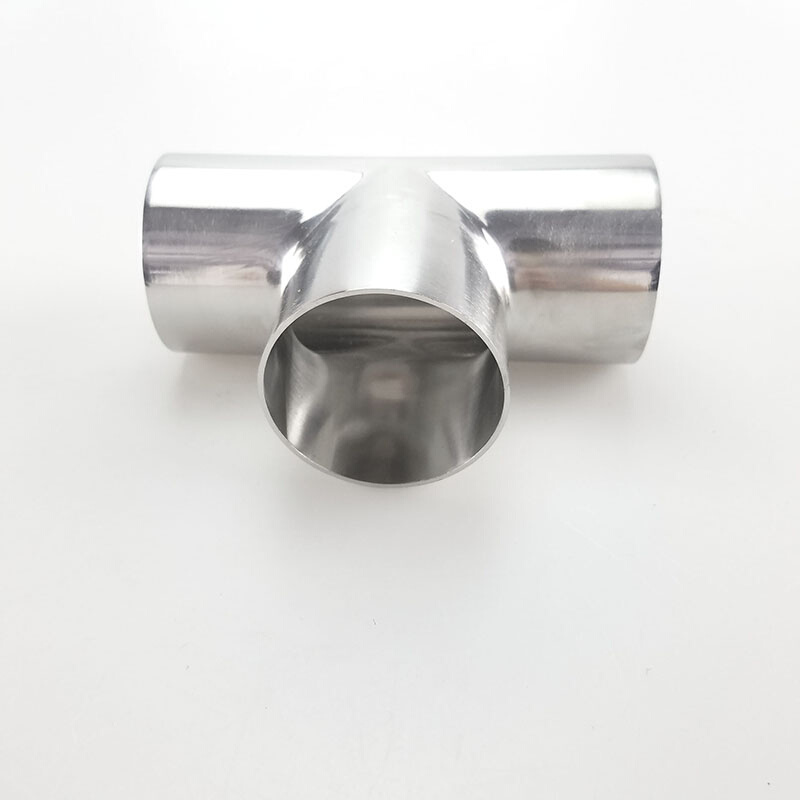 。304不锈钢卫生级焊接三通 食品级焊接三通 外精抛内粗抛&Phi;19