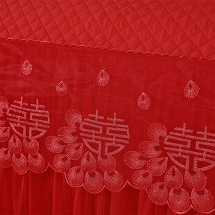 床头罩结婚用红色喜庆高级感w轻奢风1米5一米8加厚家用婚房床头套
