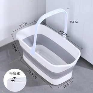 户外旅行硅胶伸缩Q水桶学生家用洗衣 86M0可折叠洗脸盆宿舍便携式