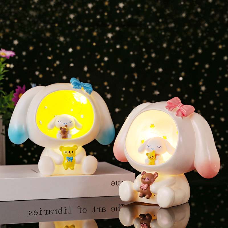 创意多功能兔子存钱罐星星灯儿童卧室桌面小夜灯学生生日礼物礼品
