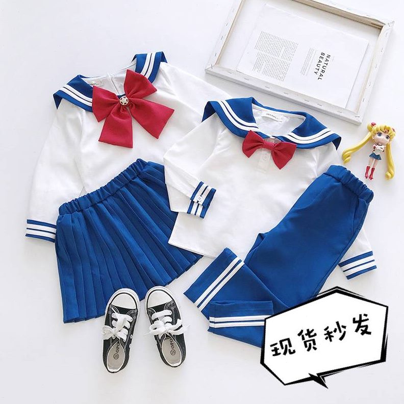 儿童童套装水冰月六童装演出服水手服学院风秋冬美少女战士一男女