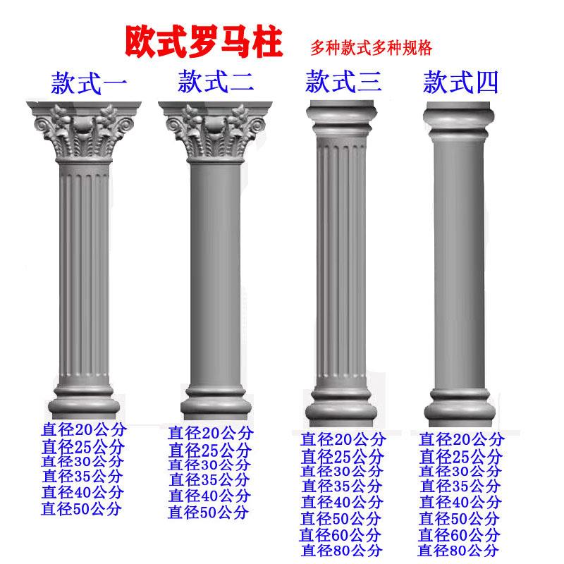 罗马柱水泥模具圆柱带槽光面加厚别墅大门欧式造型建筑模板