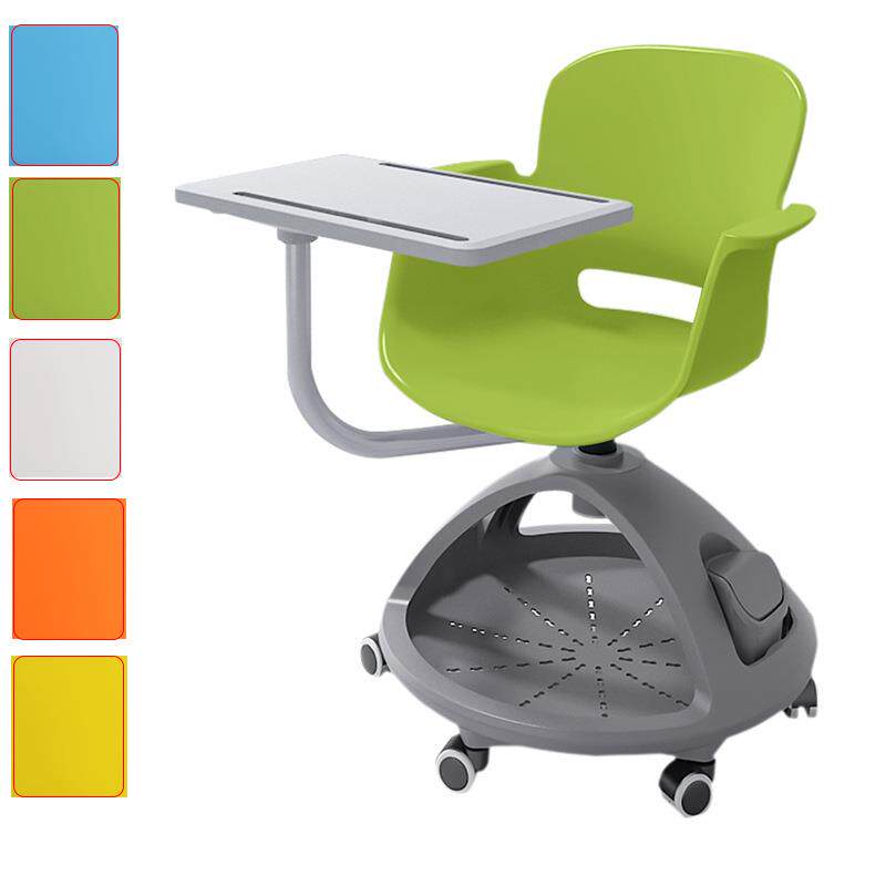 多色智慧课室学校带写字板储物篮会议培训椅讨论室椅会议椅