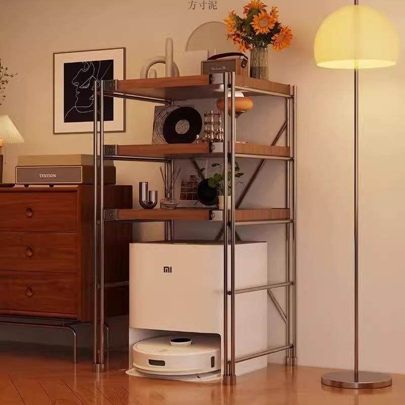 中古风置物架扫地机器人下空式置物架云鲸科沃斯落地架子一件