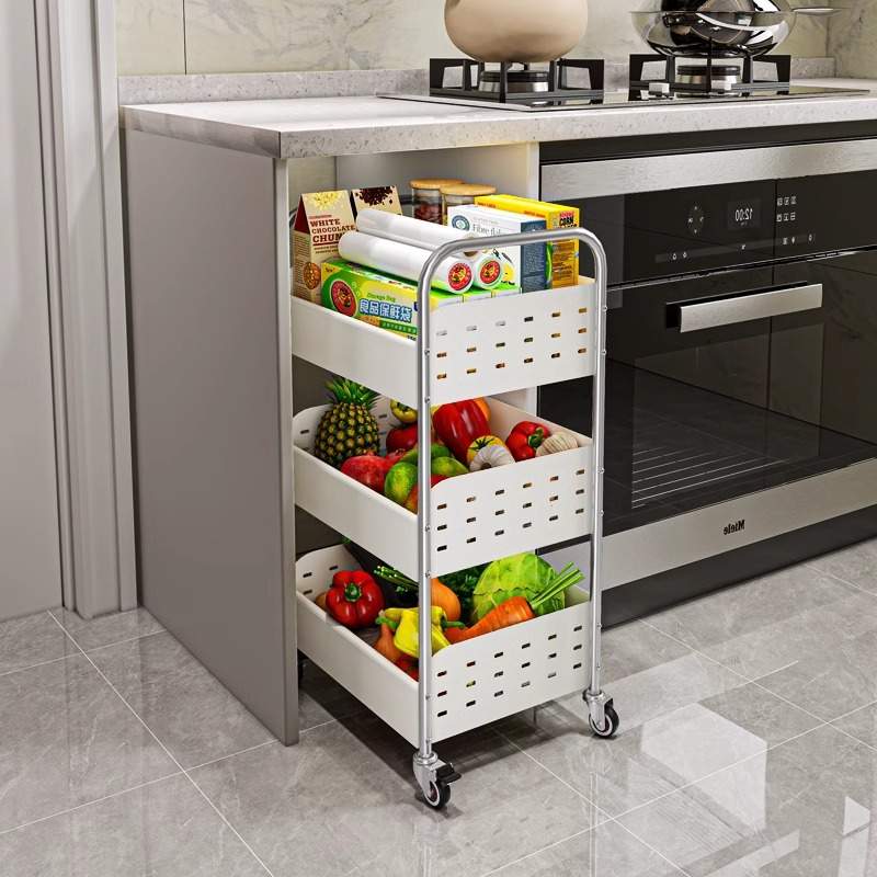 厨房备菜置物架多功能不锈钢放瓜果火锅店落地多层餐厅传菜小推车