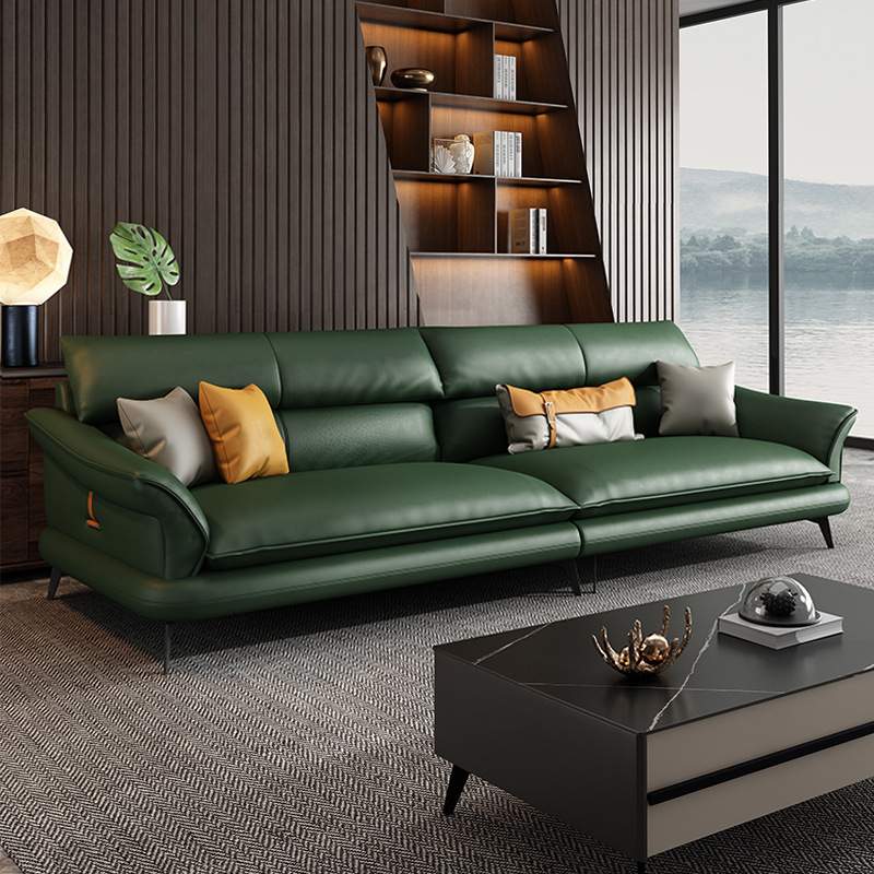 办公室沙发真皮商务接待大厅会客区洽谈简约现代轻奢茶几组合套装