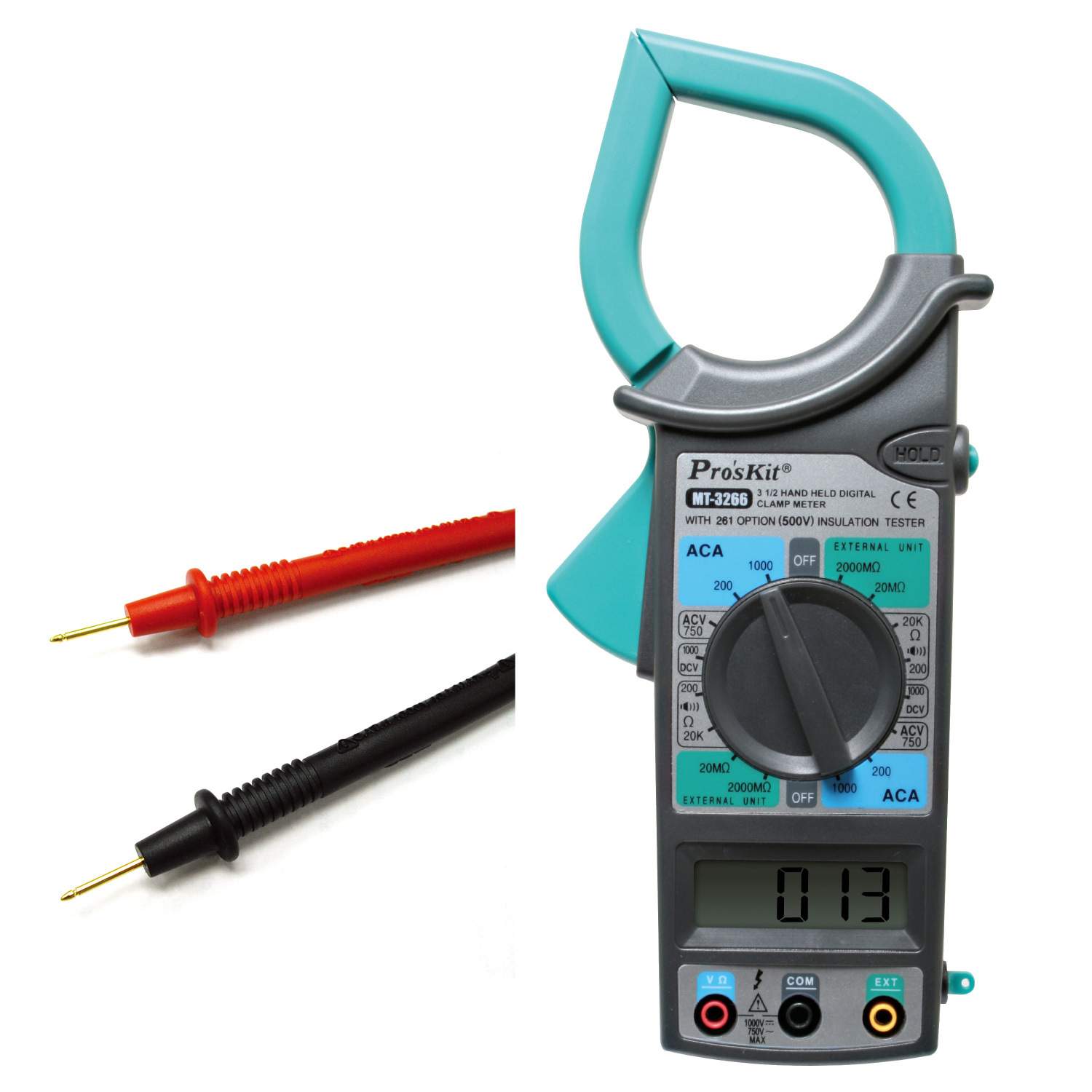 宝工MT-3266数显钳形表 电流表交直流数字万用表万用表钳表勾表