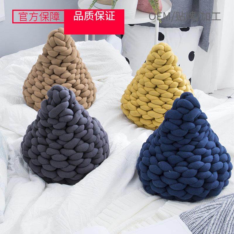 粗毛线毯子毛线灌芯棉编织成品水滴抱枕沙发靠枕不含税,纺织面料/辅料/配套,纺织机械配件,淘宝优惠券,粉丝福利购,淘宝优惠卷