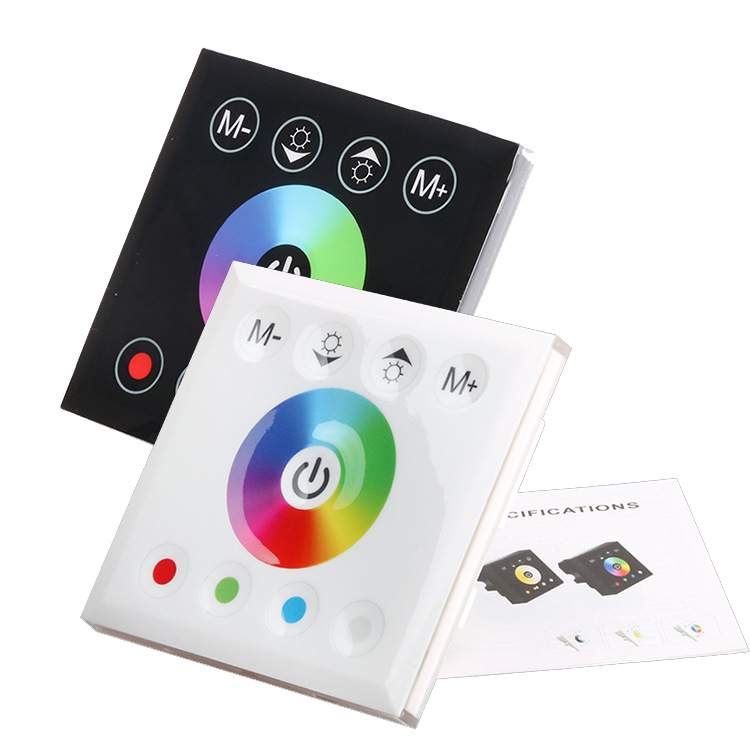 led 86型全触摸面板七彩RGBW灯条控制器调光调色触摸控制器