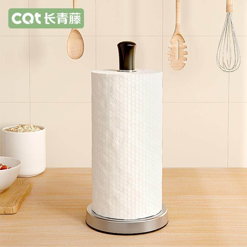 纸巾架立式不锈钢带阻尼置物架免打孔厨房抹布保鲜膜收纳架,金属材料及制品,金属加工件/五金加工件,淘宝优惠券,粉丝福利购,淘宝优惠卷