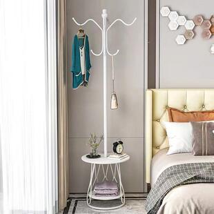 立式家用衣物整理挂衣架落地式可引动衣帽架卧室床边衣物收纳架
