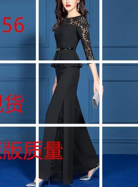 Spring style wide leg pants set, stylish and slimming lace a