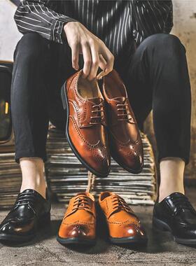 Leather shoes casual business work best man shoes 男鞋PU皮鞋