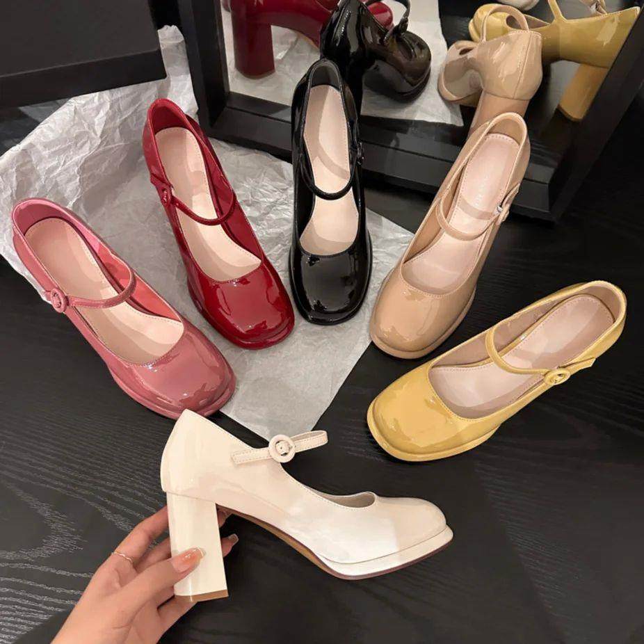 Women Lolita Pumps Mary Jane High Heel Platform Chunky Heel,女鞋,时尚休闲鞋,淘宝优惠券,粉丝福利购,淘宝优惠卷