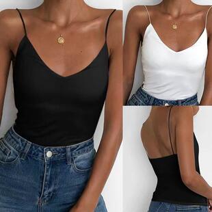 solid color camisole bottoming shirt slim vest 纯色吊带背心